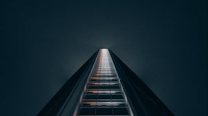 Preview wallpaper facade, building, architecture, bottom view, night