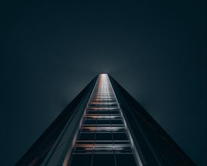 Preview wallpaper facade, building, architecture, bottom view, night
