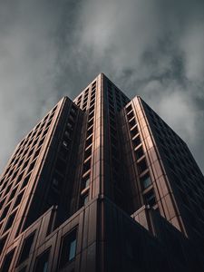 Preview wallpaper facade, building, architecture, bottom view, windows