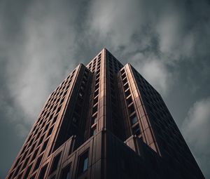 Preview wallpaper facade, building, architecture, bottom view, windows