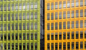 Preview wallpaper facade, building, architecture, yellow