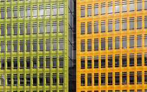 Preview wallpaper facade, building, architecture, yellow