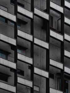 Preview wallpaper facade, building, architecture, gray
