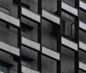 Preview wallpaper facade, building, architecture, gray