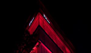 Preview wallpaper facade, building, backlight, red