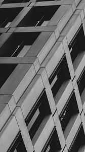 Preview wallpaper facade, building, bw, wall
