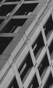 Preview wallpaper facade, building, bw, wall