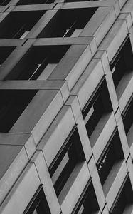 Preview wallpaper facade, building, bw, wall