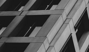 Preview wallpaper facade, building, bw, wall