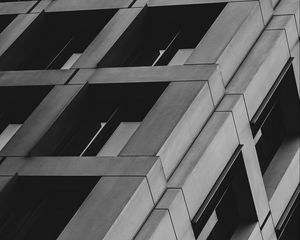 Preview wallpaper facade, building, bw, wall