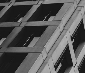 Preview wallpaper facade, building, bw, wall