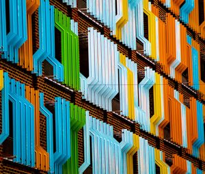 Preview wallpaper facade, building, colorful, architecture