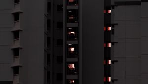 Preview wallpaper facade, building, evening, architecture