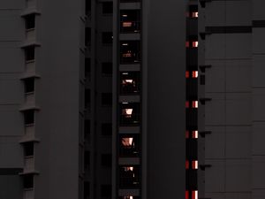 Preview wallpaper facade, building, evening, architecture