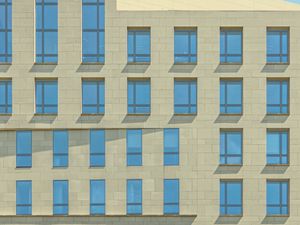 Preview wallpaper facade, building, minimalism, windows