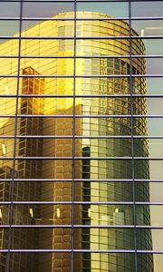 Preview wallpaper facade, building, reflection, lines, architecture