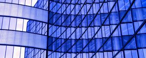 Preview wallpaper facade, building, reflection, blue, architecture