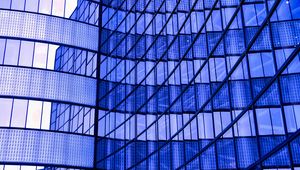 Preview wallpaper facade, building, reflection, blue, architecture