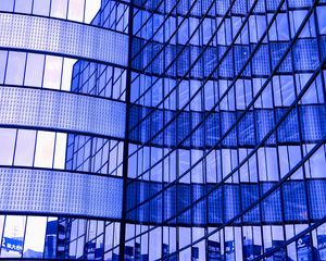 Preview wallpaper facade, building, reflection, blue, architecture