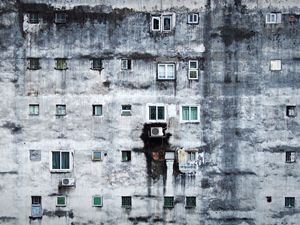 Preview wallpaper facade, building, shabby, devastated, gloomy