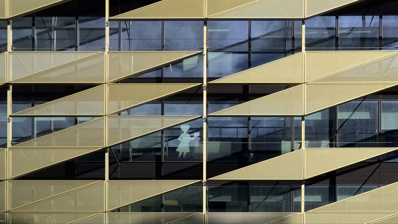 Wallpaper facade, building, silhouette, architecture