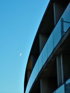 Preview wallpaper facade, building, sky, moon, blue