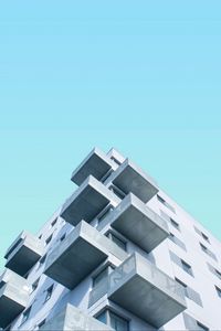 Preview wallpaper facade, building, sky, minimalism, blue