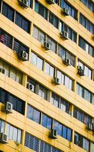 Preview wallpaper facade, building, windows, air conditioners