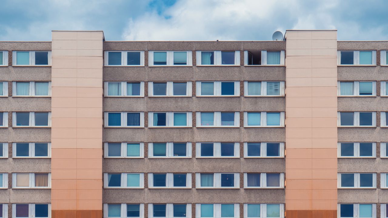 Wallpaper facade, building, windows, architecture