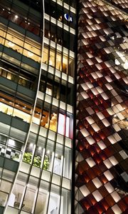 Preview wallpaper facade, building, windows, lighting, architecture