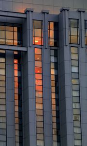 Preview wallpaper facade, building, windows, edges, blue
