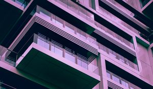 Preview wallpaper facade, building, windows, balconies, architecture