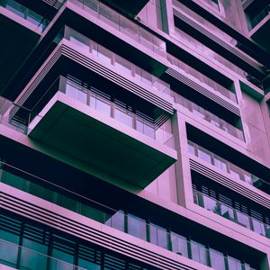 Preview wallpaper facade, building, windows, balconies, architecture