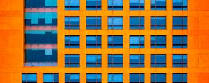 Preview wallpaper facade, building, windows, architecture, orange