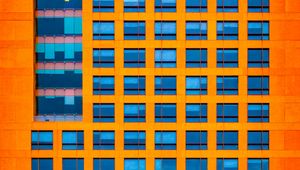 Preview wallpaper facade, building, windows, architecture, orange