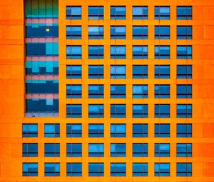 Preview wallpaper facade, building, windows, architecture, orange