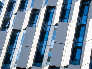 Preview wallpaper facade, building, windows, reflection, modern