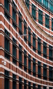 Preview wallpaper facade, building, windows, lanterns, brick