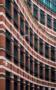 Preview wallpaper facade, building, windows, lanterns, brick