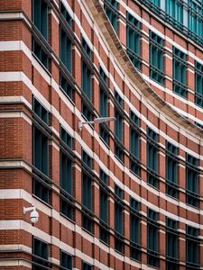 Preview wallpaper facade, building, windows, lanterns, brick