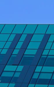 Preview wallpaper facade, building, windows, glass, blue