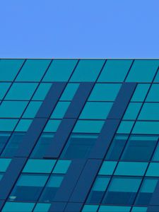 Preview wallpaper facade, building, windows, glass, blue