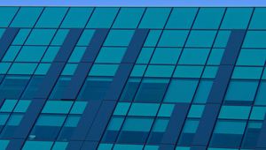 Preview wallpaper facade, building, windows, glass, blue