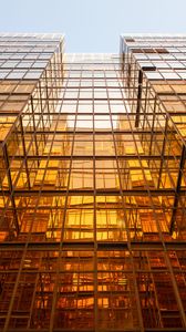 Preview wallpaper facade, buildings, bottom view, architecture