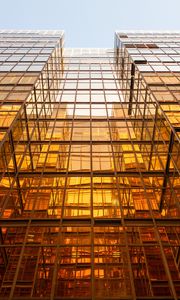 Preview wallpaper facade, buildings, bottom view, architecture