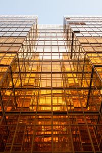 Preview wallpaper facade, buildings, bottom view, architecture