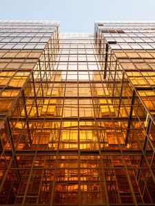 Preview wallpaper facade, buildings, bottom view, architecture