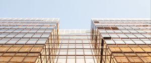 Preview wallpaper facade, buildings, bottom view, architecture