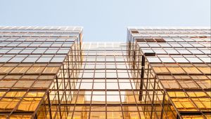 Preview wallpaper facade, buildings, bottom view, architecture