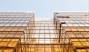 Preview wallpaper facade, buildings, bottom view, architecture